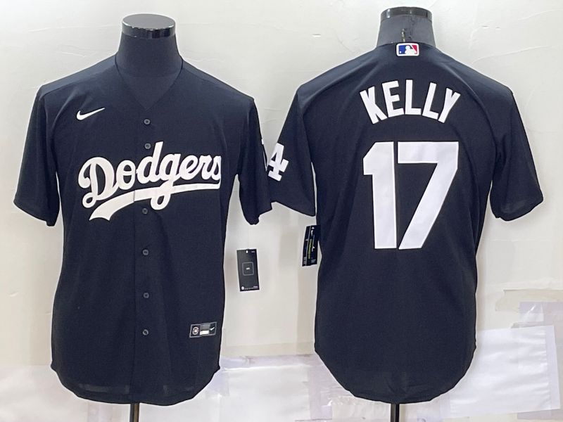 Men Los Angeles Dodgers 17 Kelly Black Inversion Nike 2022 MLB Jersey